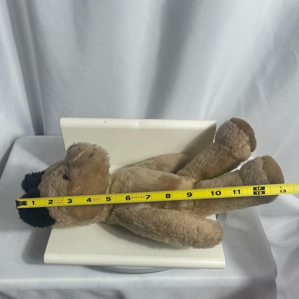 Vintage Eden Toys Plush Puppy Dog โ Brown with Black Ears โ 12โ โ Sewn in Haiti - Picture 6 of 6
